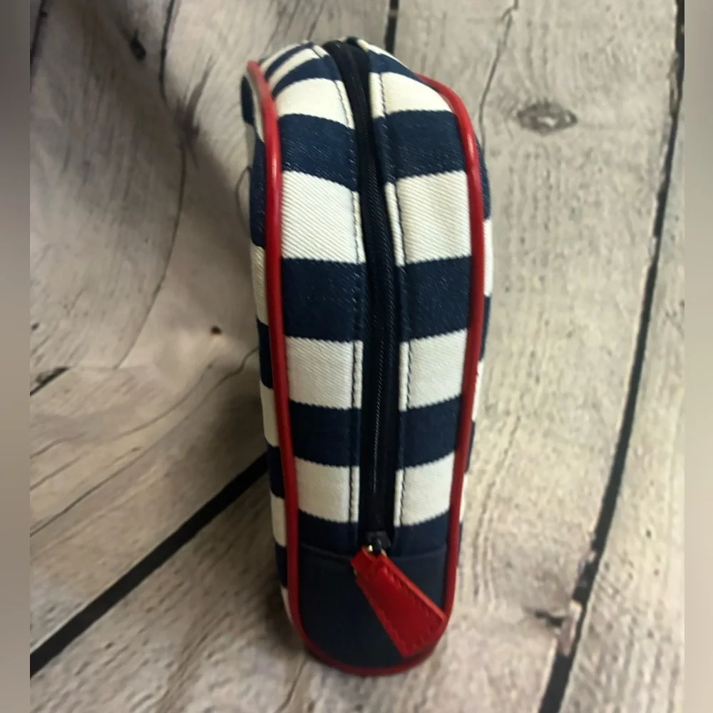 Bath and Body Works Flower Strips Cosmetics Case Red White Blue Women’s Mini Bag